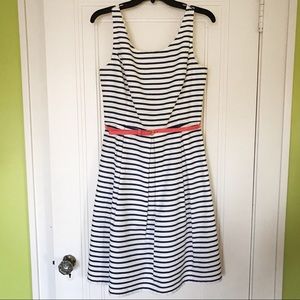 Navy Striped Classic Dress